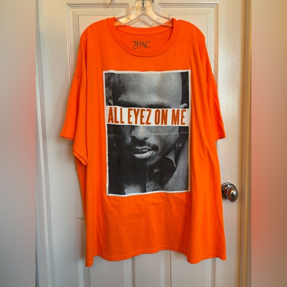 2Pac Other - 2 PAC Orange Graphic T-Shirt size 3X.